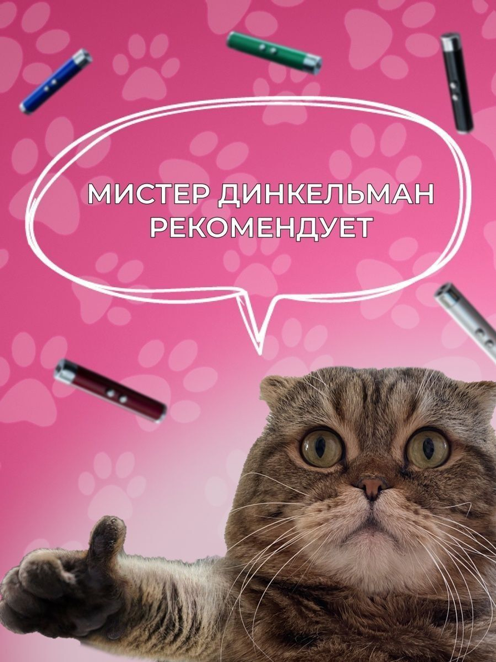 Лазерная указка фонарик игрушка для кошек и собак