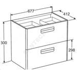 Тумба под умывальник 70 The Gap Original белый матовый Roca ZRU9302733