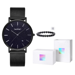 BENKEN Quartz Movement Watch Men"s Watches Black Dial Waterproof