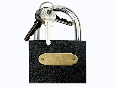 Замок навесной 75мм серый Ермак