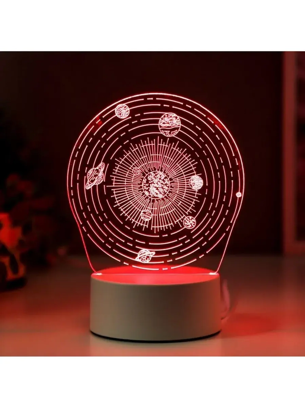 Светильник 3D ночник RISALUX «Космос», LED RGB, от сети, 9.5