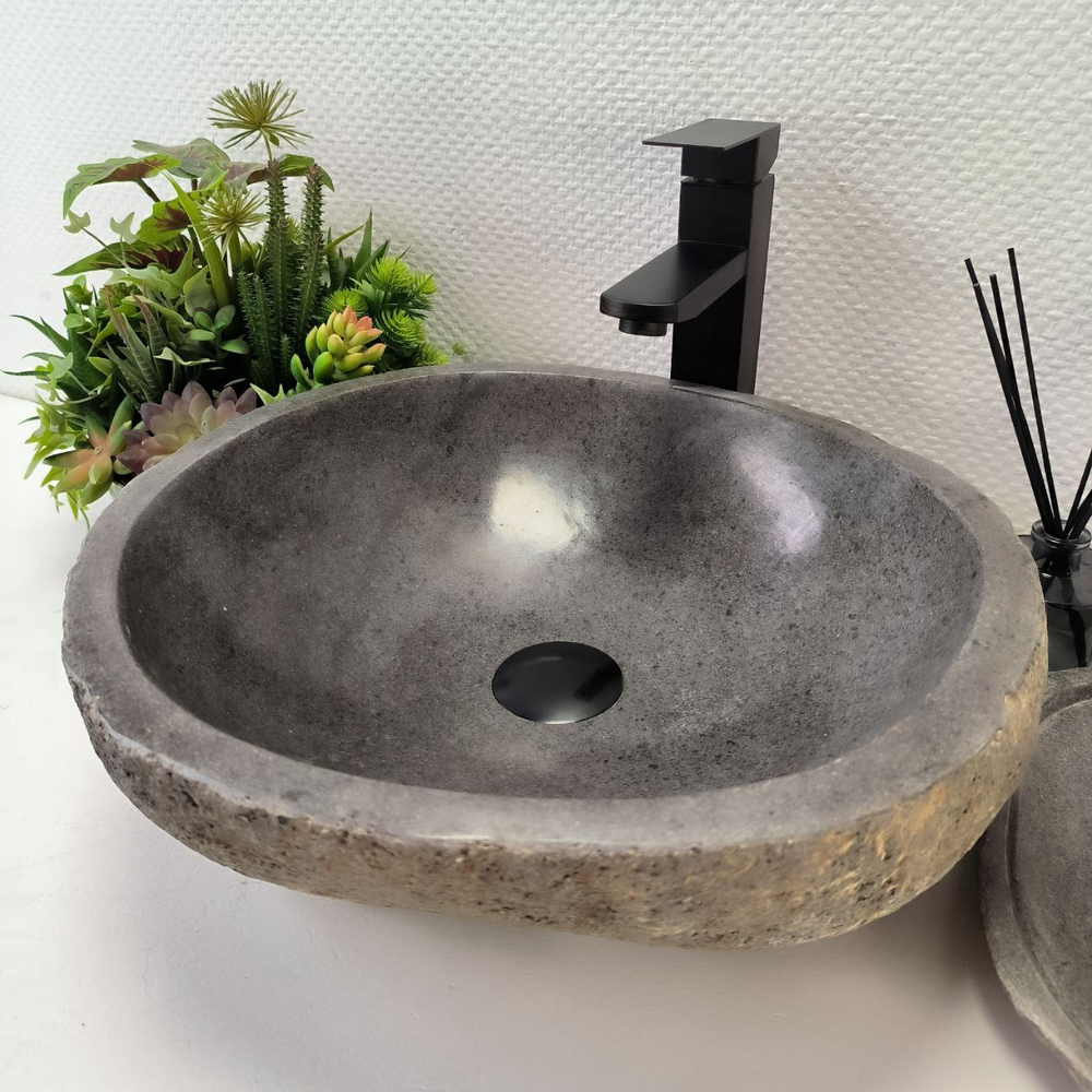 Раковина из речного камня RS-63859 (42*39*15) 0121