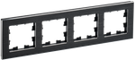 BRITE Рамка 4 -местная РУ-4-1-БрЧ металл черный IEK