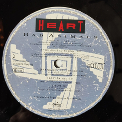 Винтажная виниловая пластинка LP Heart Bad Animals (Germany 1987)