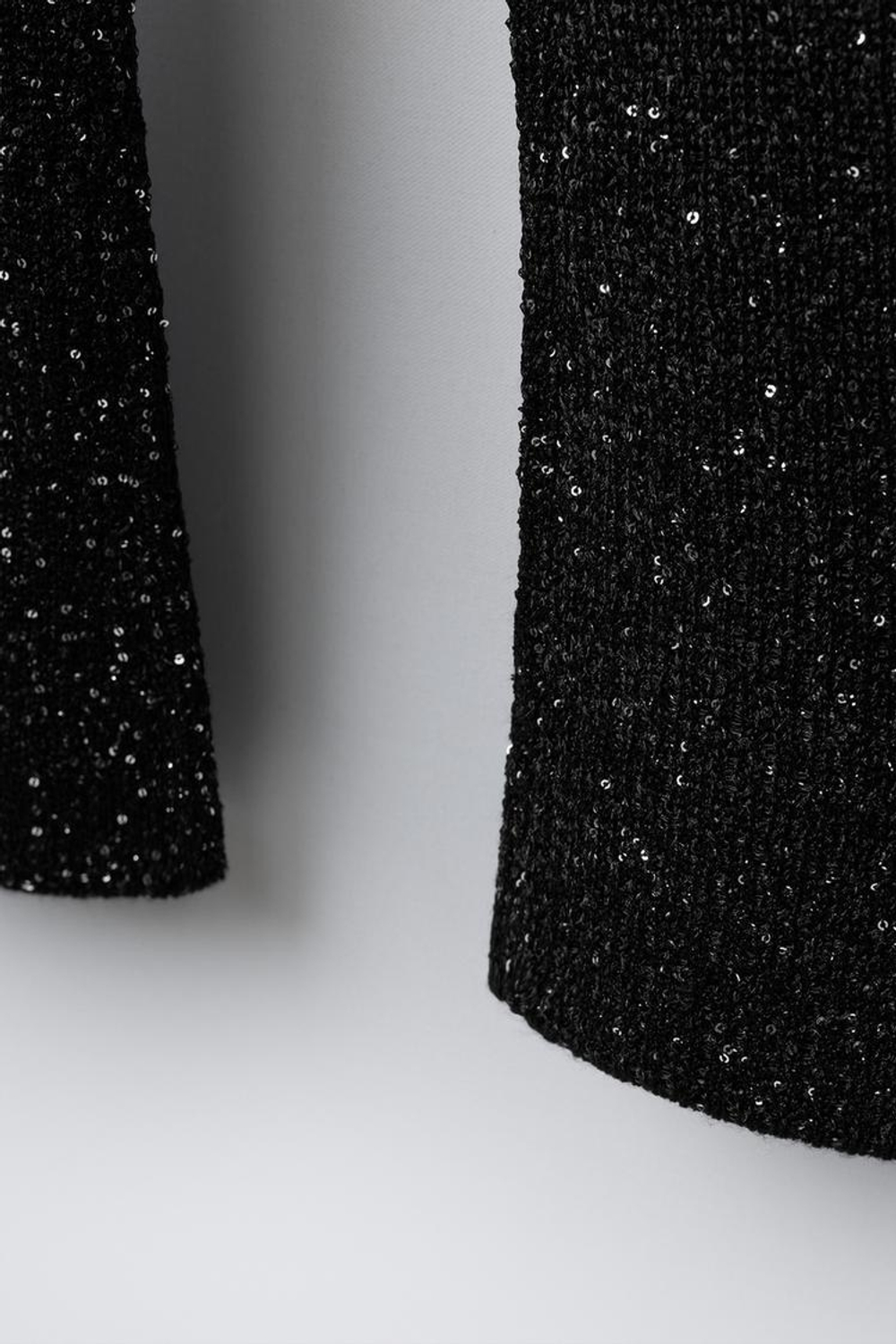 ZARA БРЮКИ FLARE С ПАЙЕТКАМИ, ЧЕРНЫЙ