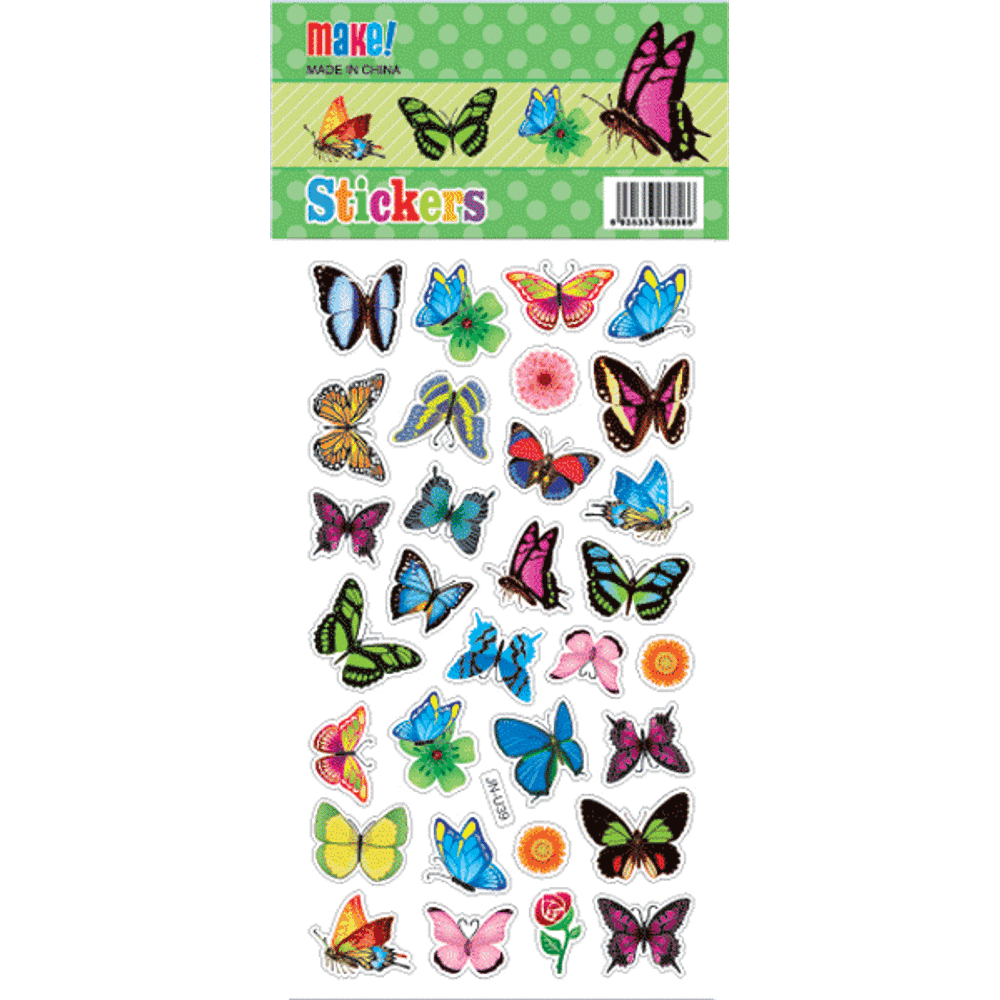 Наклейки в наборе PVC "Butterfly world" е/пDEVENTE 8002132