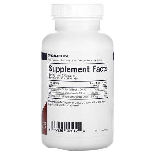 Kirkman Labs, Кальций и магний с витамином D, 120 капсул