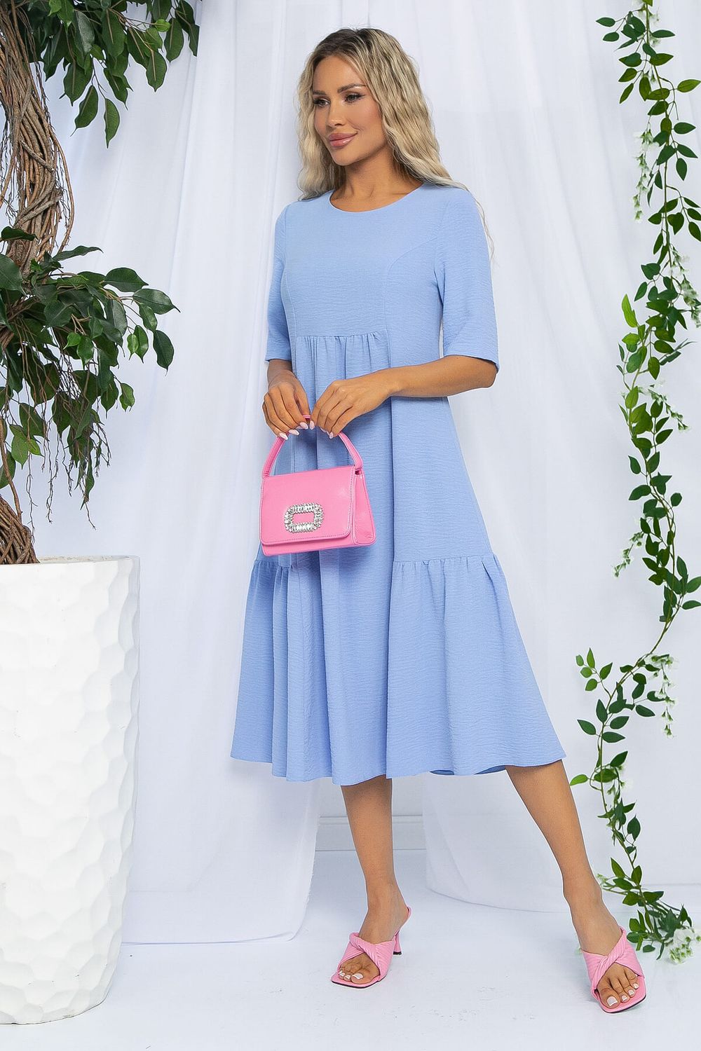 Платье Воздушный поцелуй (голубое) П13093-18М LT Collection