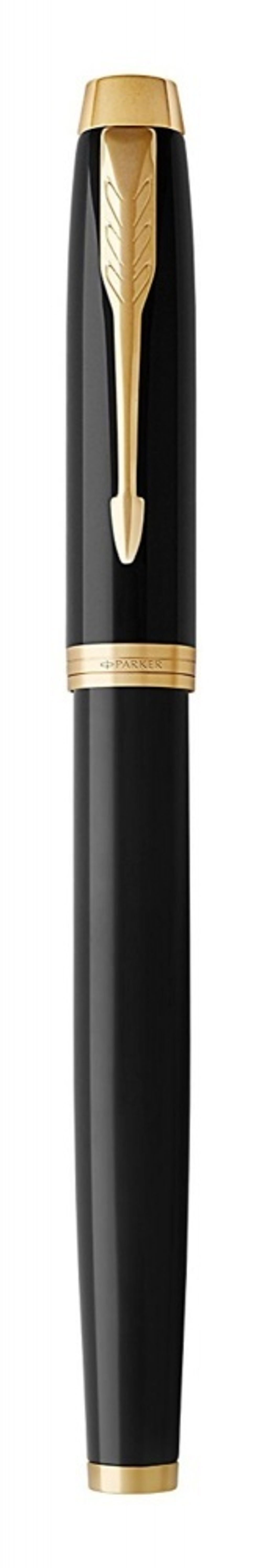 Ручка роллер Parker IM Metal Black GT, стержень: F, цвет чернил: black, в подарочной упаковке.