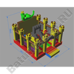 Коммерческий надувной батут "Замок дракона"