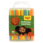 Набор счетных палочек 80шт. "Чебурашка"(Мульти-Пульти)