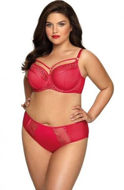 Бюстгальтер Margot с чашками plus size на тонком поролоне (Размер: 100E) (Цвет: красный)
