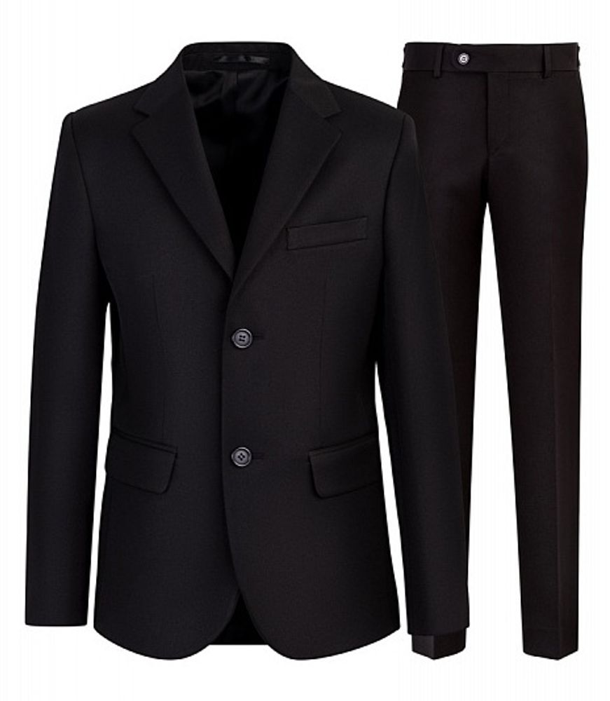Черный костюм-двойка STENSER, шерсть 20%