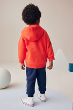 Толстовка с капюшоном и джоггеры в комплекте для мальчика Next N96-328, Красный, Темно-синий