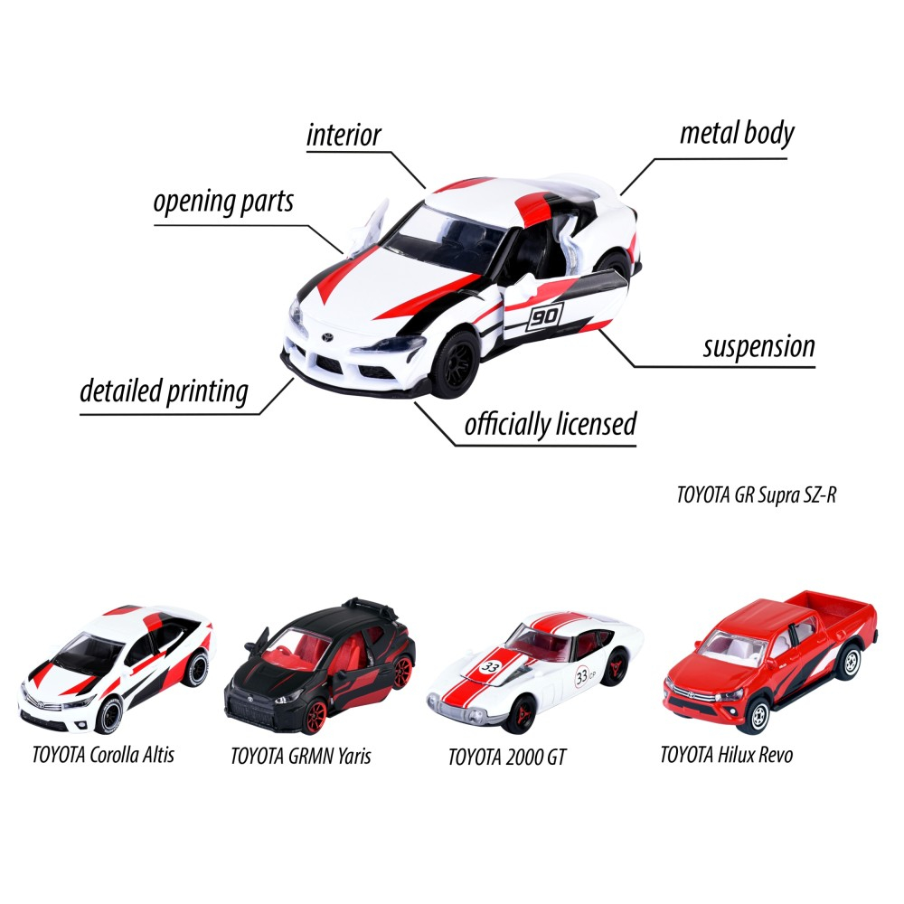 Majorette - Металлические машинки TOYOTA Racing 1:64 5-PAK 2105003