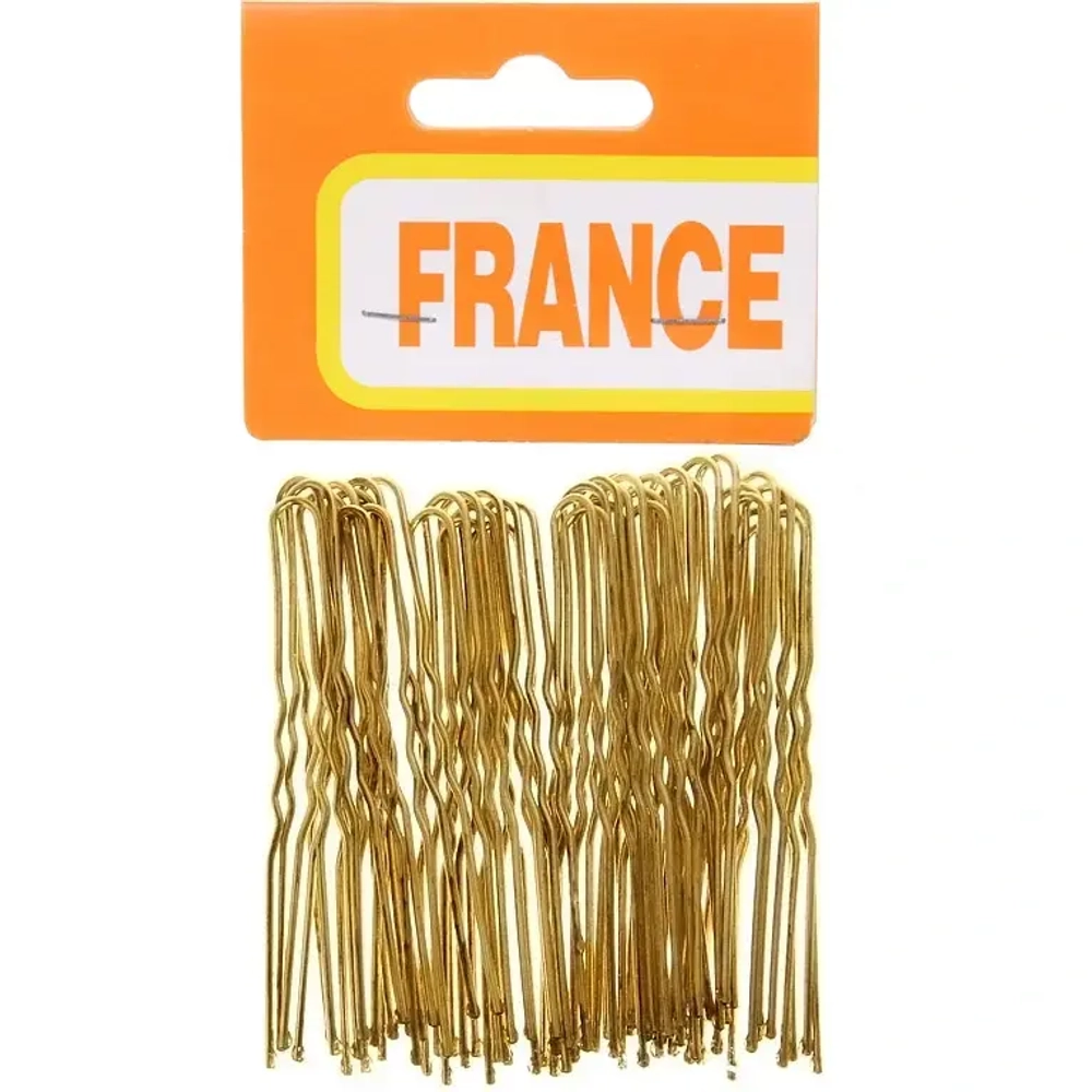 Шпильки для волос 40шт «Классика», цвет золото 6см