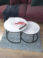 Комплект журнальных столов Акцент - ЧБГ - МДФ в ПВХ