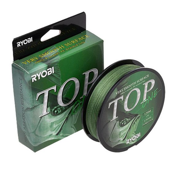 Шнур TOP PE4X-120M 3,0/d-0.286mm Dark green Ryobi