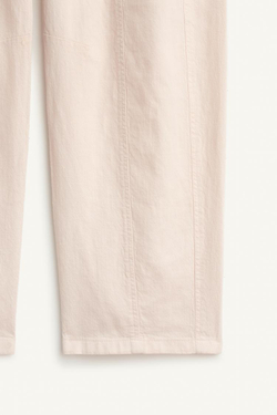 ZARA БРЮКИ ИЗ СМЕСОВОГО ХЛОПКА, ЦВЕТ СЛИВОЧНОГО МАСЛА