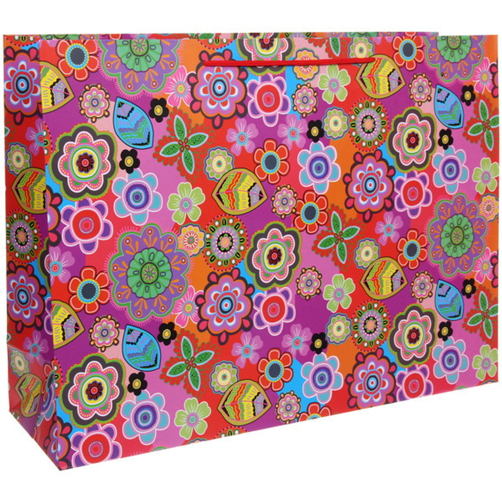 Пакет подарочный «Яркие краски» 50*37*15 см, микс