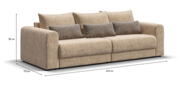 Модульный диван РИЧМОНД MODOOL Велюр Royal шампань