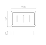 Мыльница с держателем WONZON & WOGHAND CARBON, Черный (WW-7732)