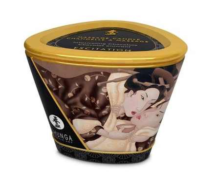 Массажная свеча Excitation Chocolate с ароматом шоколада - 170 мл