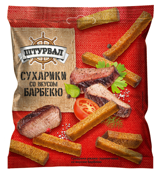 Сухарики ржаные  барбекю 40г (32шт) ****м