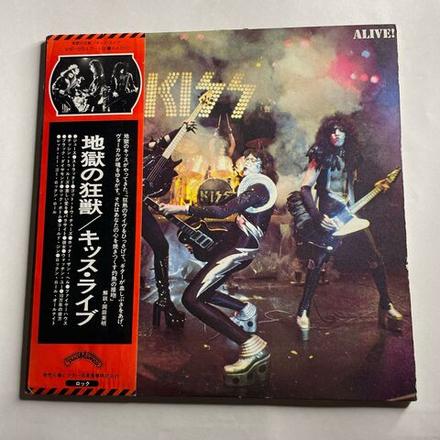 Винтажная виниловая пластинка LP Kiss Alive (Япония 1977) (Оби)