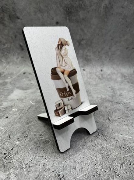 Подставка для телефона деревянная