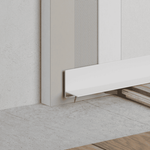 Микроплинтус для пола L-образный белый матовый, алюминиевый, C-05.25.4L Ликорн 26×16×2500 мм