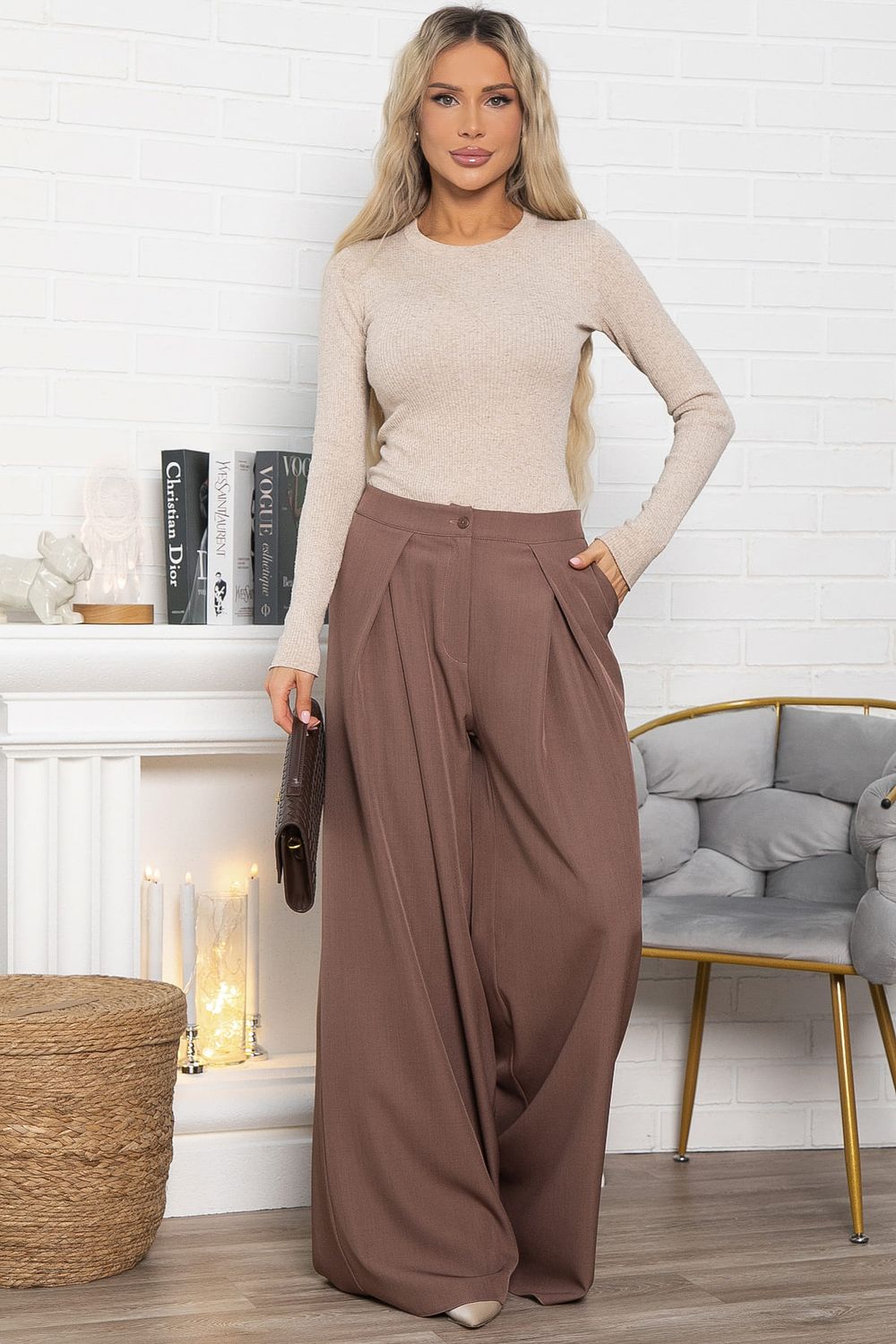 Брюки Безусловный приоритет (молочный шоколад) Б15036-5М LT Collection