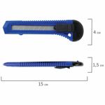 Нож канцелярский 18 мм STAFF EVERYDAY, 1шт, фиксатор, матовый корпус ассорти, упаковка с подвесом, 238179