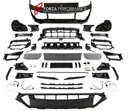 Комплект переделки переднего бампера и фар в стиле Cayenne Turbo GT E3 9YA / 9Y0.2 рестайлинг 2024+ для PORSCHE CAYENNE E1 9PA 957 рестайлинг 2007–2010