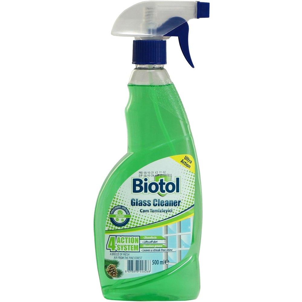 Средство для мытья стёкол, окон и зеркал Biotol 500 мл (h)
