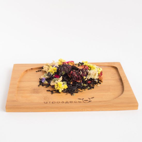 Чёрный чай листовой цветочный Сердечная радость, 80г