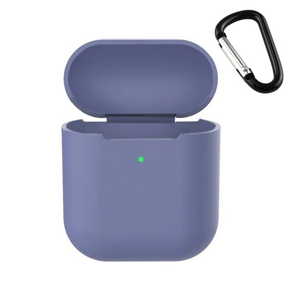 Чехол для AirPods/AirPods 2 (синий) с карабином