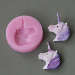 Молд силиконовый для творчества "Единорог" 6 см / Форма для шоколада, мастики, молд для лепки