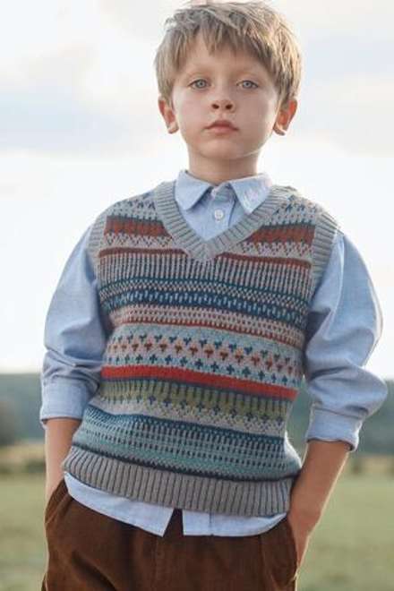 ZARA ВЯЗАНАЯ ЖИЛЕТКА БЕЗ РУКАВОВ, РАЗНОЦВЕТНЫЙ