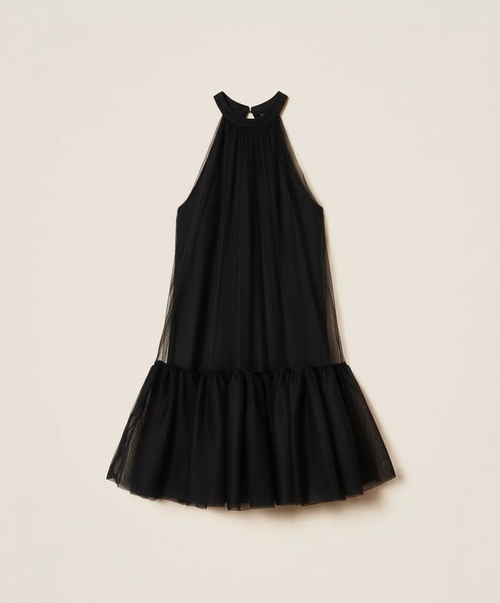 TWINSET Платье из тюля с воланом по низу