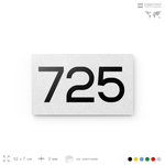 Номер на дверь 725, табличка на дверь для офиса, квартиры, кабинета, аудитории, склада, белая 120х70 мм, Айдентика Технолоджи