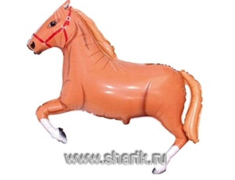 Шар фольга "Лошадь коричневая" 107 х 75 см