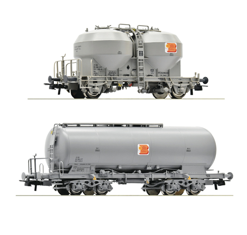 Набор из 2-х силосных вагонов, SBB, HO, IV эпоха