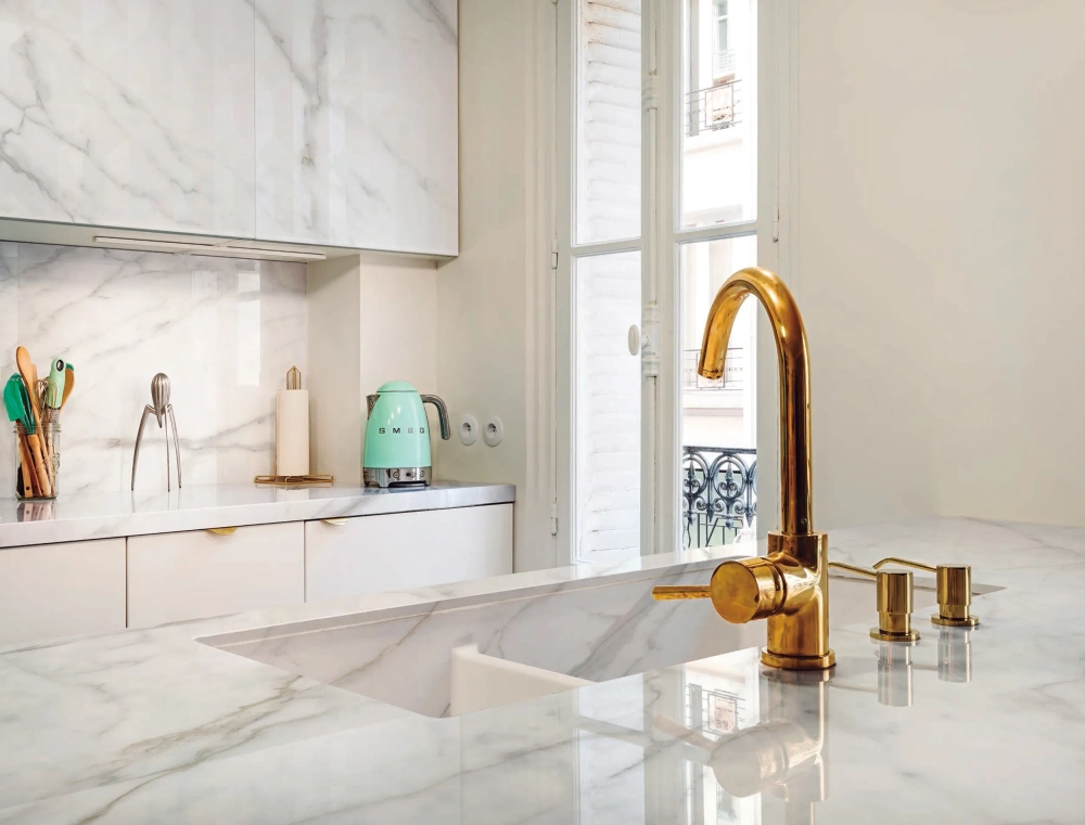 Calacatta Gold Satin Спеченный камень 160*320/1.2