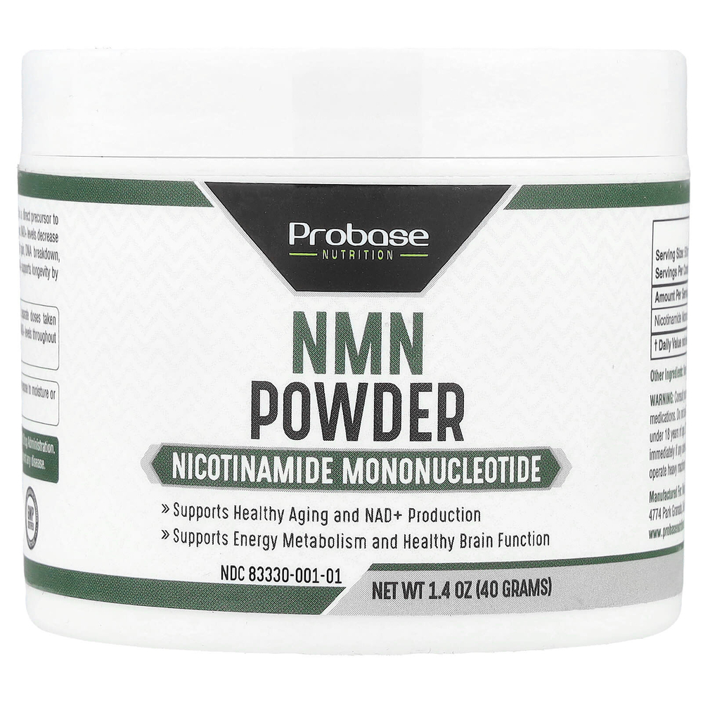 Probase Nutrition, NMN в порошке, 40 г (1,4 унции)