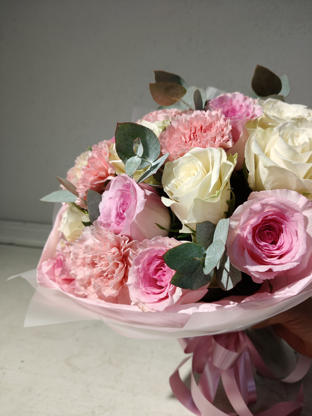 Букет из хризантем и альстромерии (С0033)