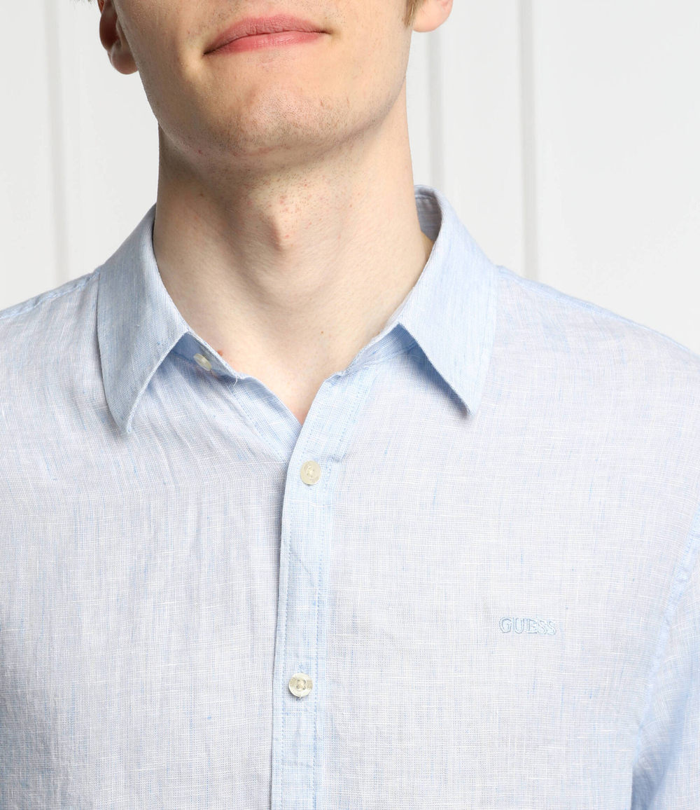 льняная рубашка collins GUESS - голубой(M2GH25 WEKP0)