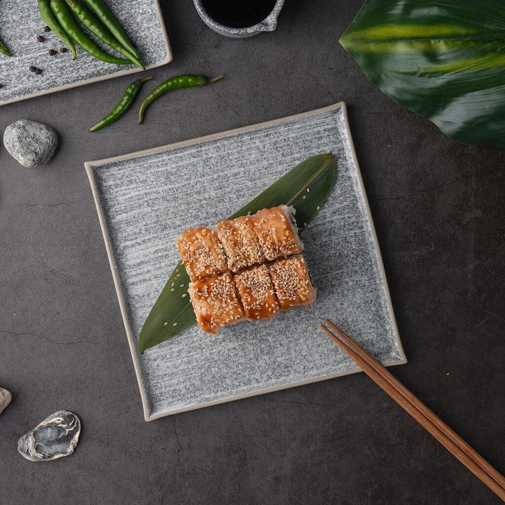 Тарелка 20*20 см h1,2 см квадратная Stone Untouched Taiga P.L. Proff Cuisine [1]