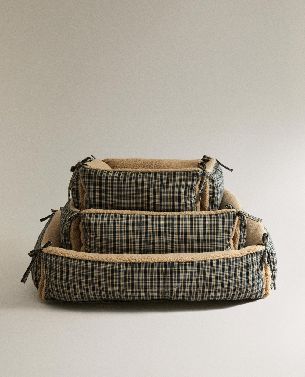 Лежак для животных Zara Home, в клетку гингем, 17 40 45 см