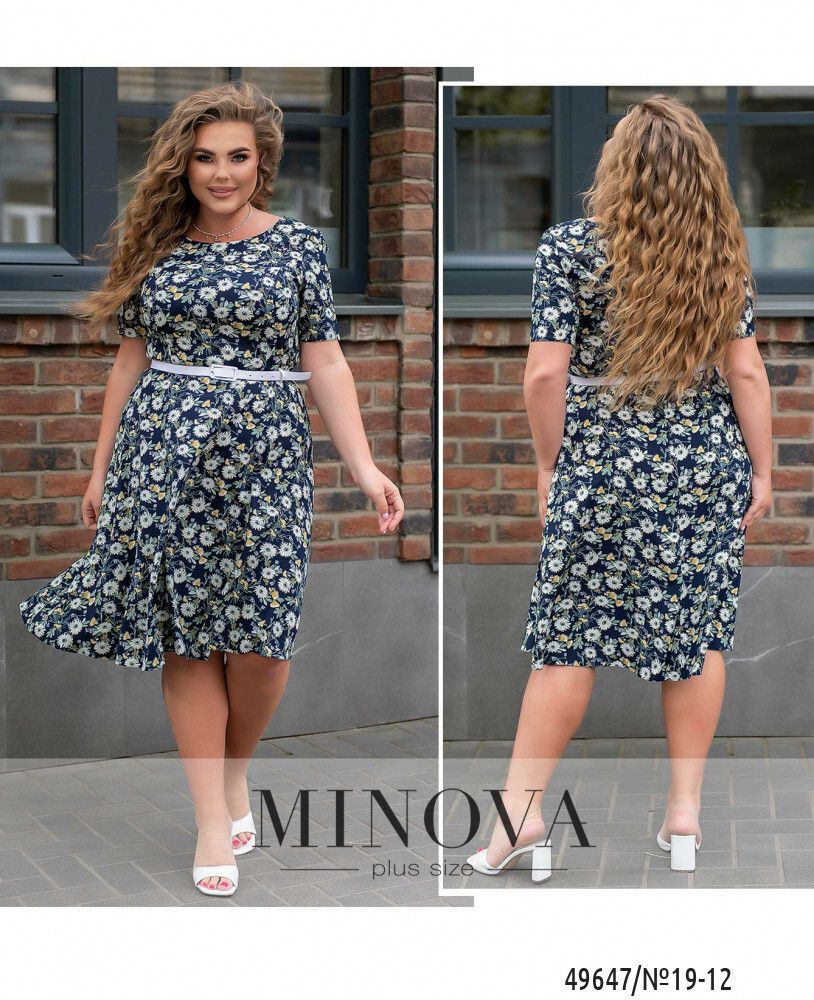Платье 19-12-синий Minova Платье 19-12-синий Minova